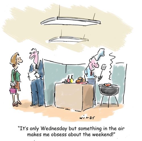 'It's only Wednesday but something in the air makes me obsess about the weekend!'