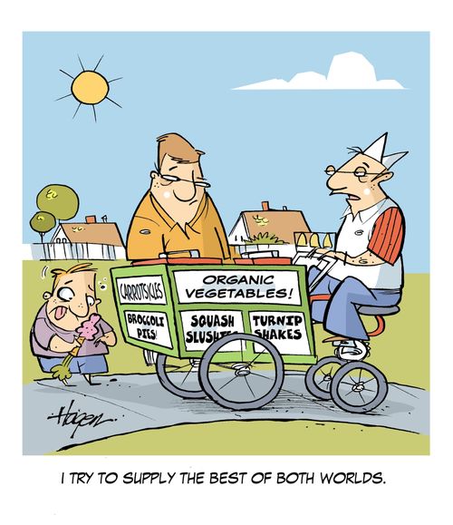 'I try to supply the best of both worlds.'