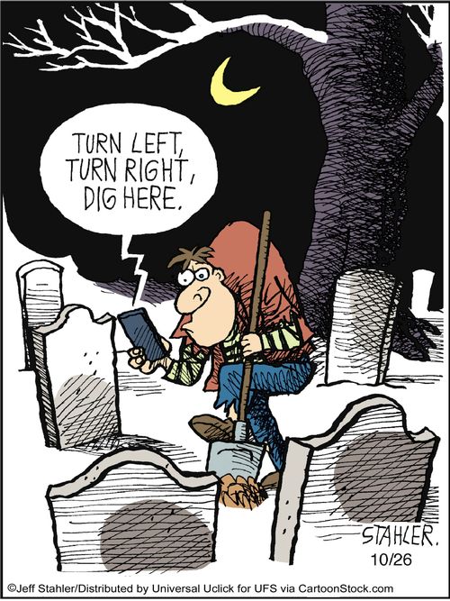 'Turn left, turn right, dig here.'