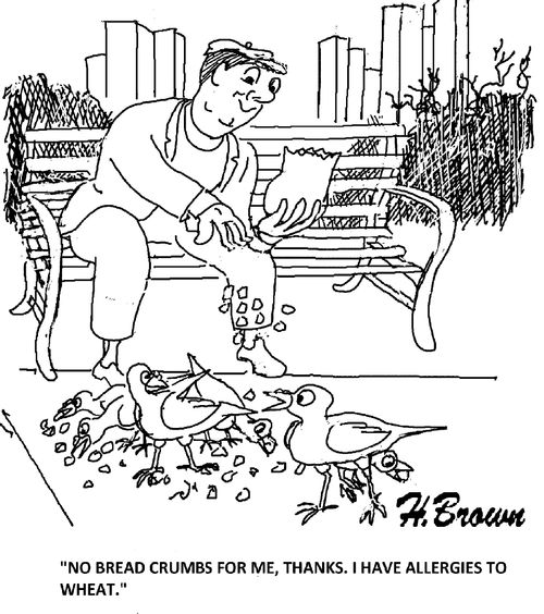 'No bread crumbs for me, thanks. I have allergies to wheat.'