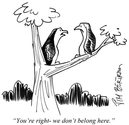 'You're right - we don't belong here.'