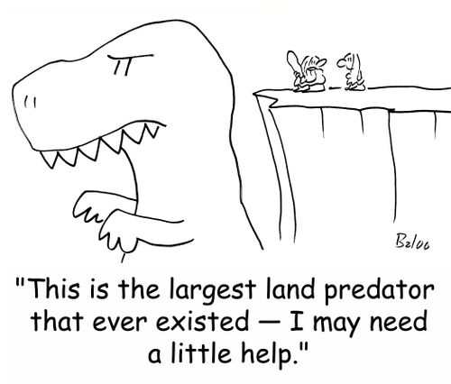 'This is the largest land predator that ever existed -- I may need a little help.'