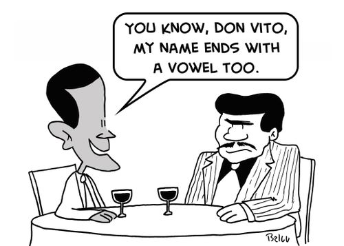 'You know, Don Vito, my name ends with a vowel too.'