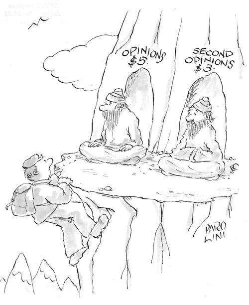 Gurus charging for second opinions.