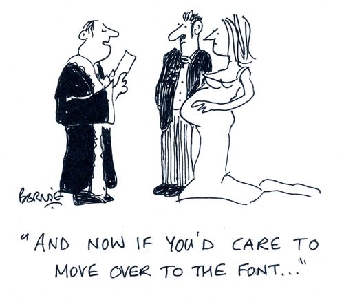 'And now if you'd care to move over to the font...'