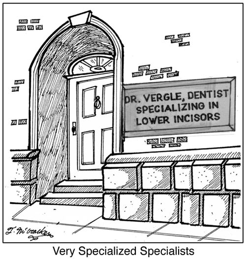 Very Specialized Specialists, Dr. Vengle, Dentist Specializing in Lower Incisors.
