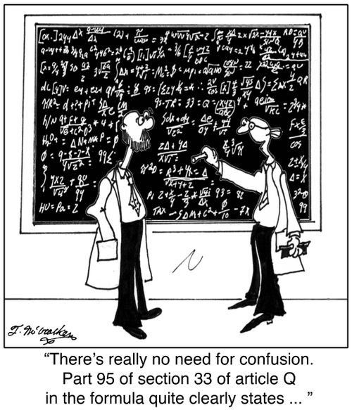 'There's really no need for confusion. Part 95 of section 33 of article Q in the formula quite clearly states ... '