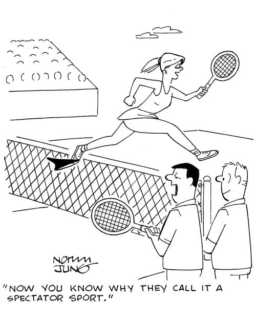 'Now you know why they call it a spectator sport.'