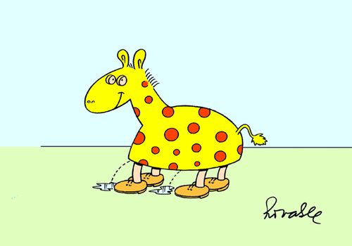 Pantomime horse peeing.