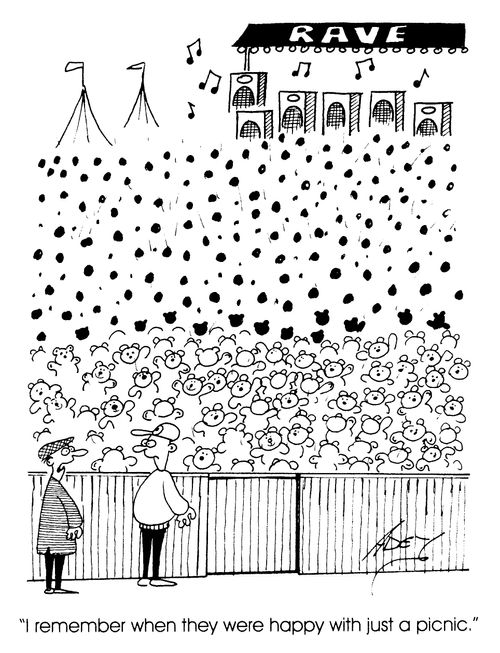 Teddy Bear Rave - "I remember when they were happy with just a picnic."