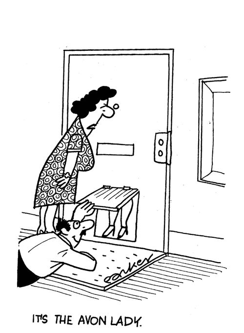 'It's the Avon lady.'