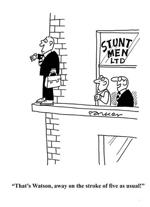 'That's Watson, away on the stroke of five as usual.'