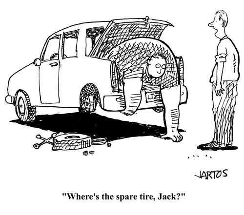 'Where's the spare tire, Jack?'