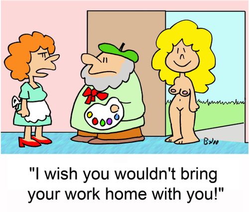 'I wish you wouldn't bring your work home with you!'