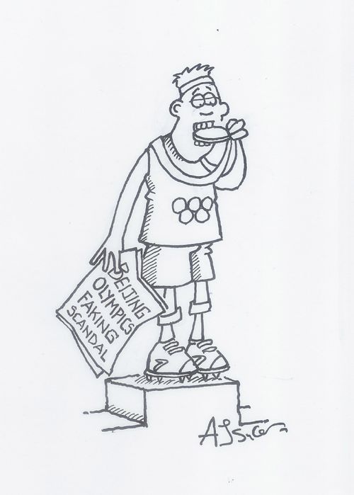 Beijing Olympics faking scandal.