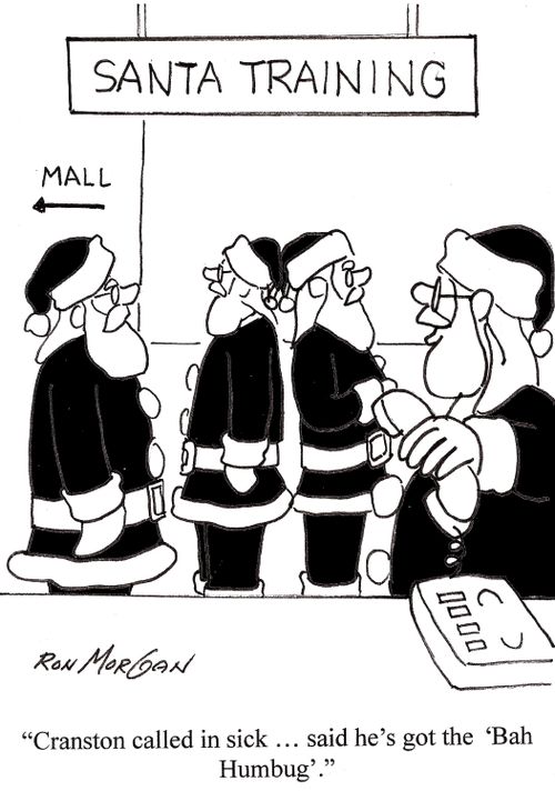 'Cranston called in sick ... said he's got the 'Bah, Humbug'.'