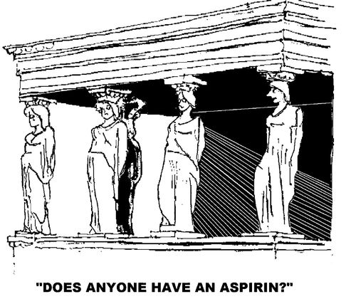 'Does anyone have an aspirin?'