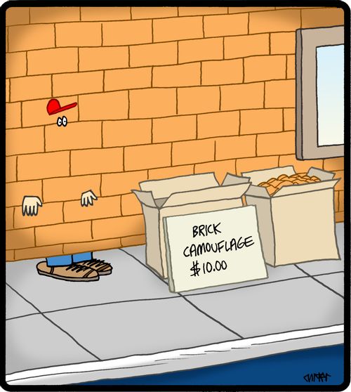 Brick camouflage.