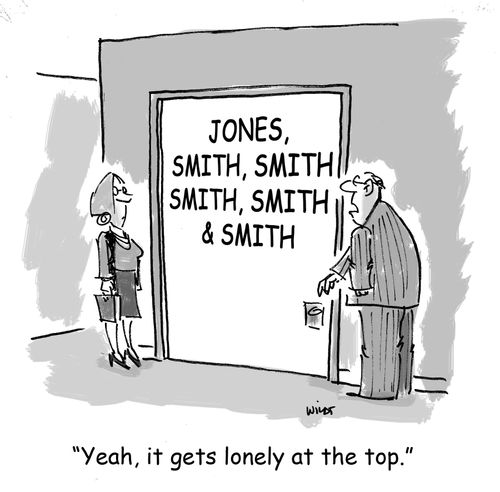 'Yeah, it gets lonely at the top.'
