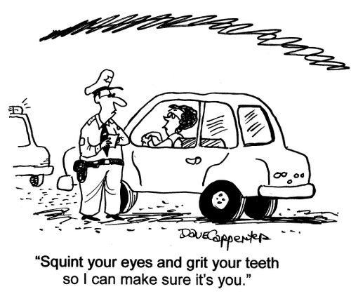 'Squint your eyes and grit your teeth so I can make sure it's you.'