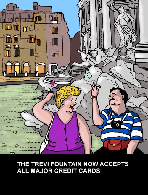 The Trevi Fountain Now Accepts All Major Credit Cards.