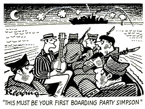 'This must be your first boarding party Simpson!'