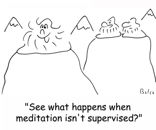 'See what happens when meditation isn't supervised?'