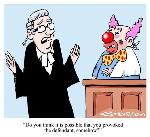 'Do you think it's possible that you provoked the defendant, somehow?'