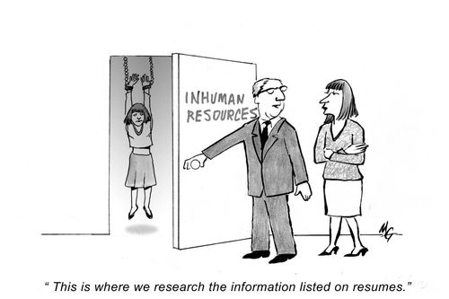 'This is where we research information listed on resumes.'