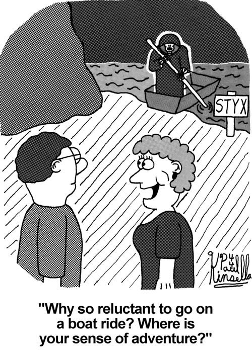 'Why so reluctant to go on a boat ride? Where is your sense of adventure?'
