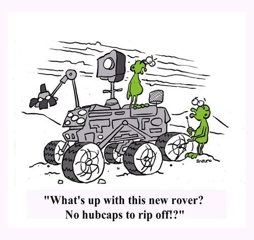 What's up with this new rover? No hubcaps to rip off!?