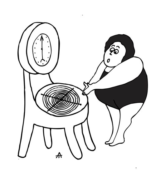 Woman and scales.