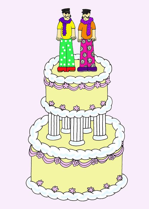 Fabulous civil union cake.