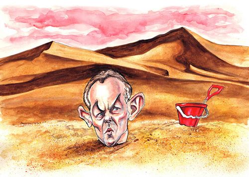 Tony Blair Up to his neck in it.