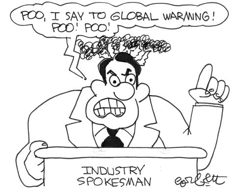 'Poo, I say to global warming! Poo! Poo!'