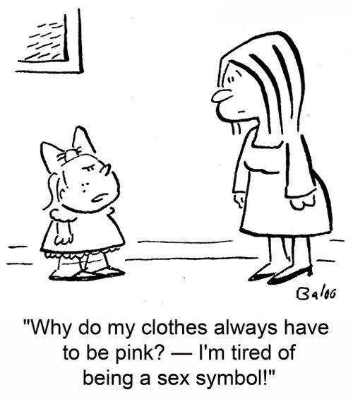 'Why do my clothes always have to be pink? -- I'm tired of being a sex symbol!'