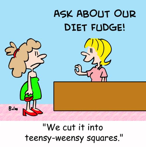 'We cut it into teensy-weensy squares.'