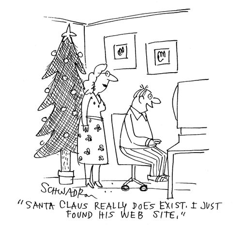 'Santa Claus really does exist! I just found his website.'
