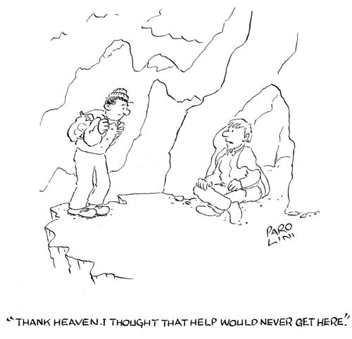 'Thank heaven. I thought that help would never get here.'