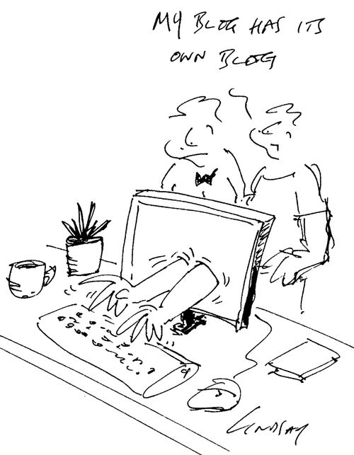 'My blog has its own blog.'