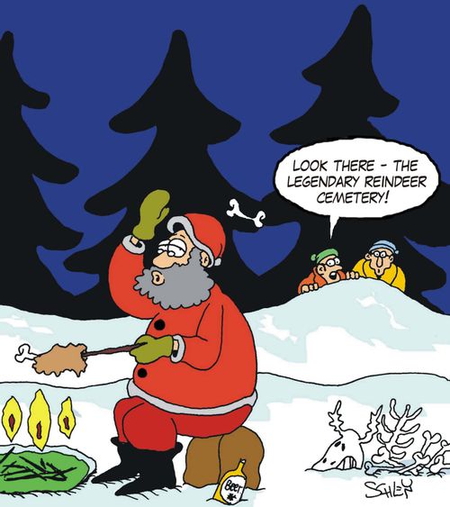 'Look there - the legendary Reindeer cemetery!'