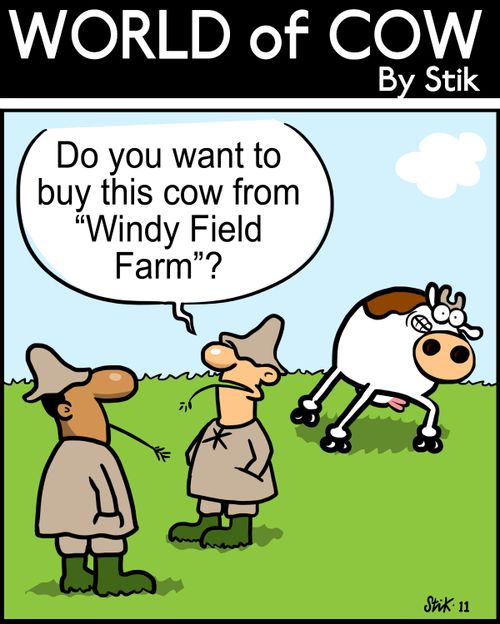 'Do you want to buy this cow from 'Windy Field Farm'?'