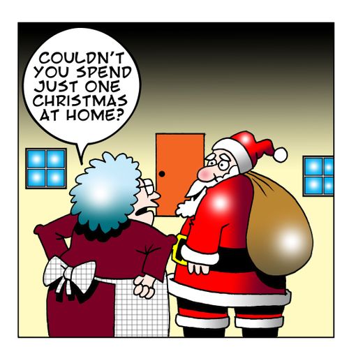 'Couldn't you spend just one Christmas at home?'