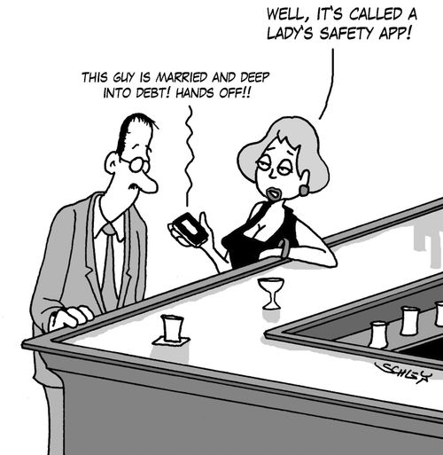 'Well, it's called a lady's safety app!'