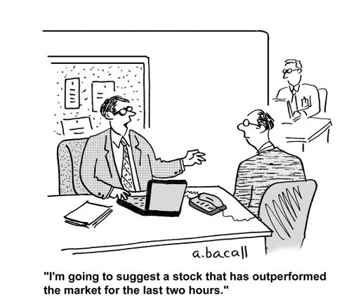 I'm going to suggest a stock that has outperformed the market for the last two hours.