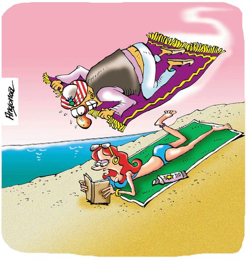 Genie Gets a Good View on the Beach.