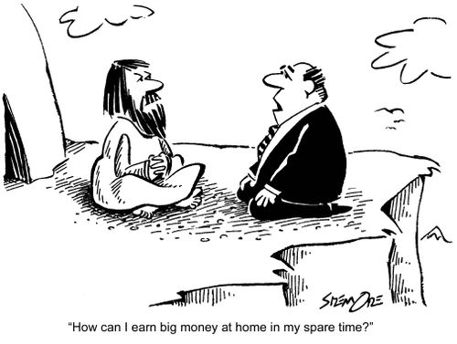 'How can I earn big money at home in my spare time?'