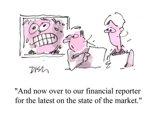 "And now over to our financial reporter for the latest on the state of the market."