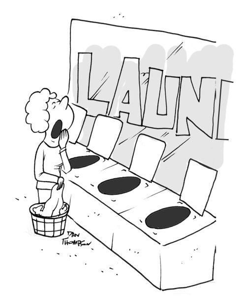 Yawning at the Laundry