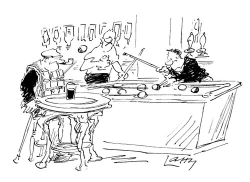 Man wearing bullet proof vest to protect himself against pool players